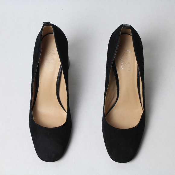 Final Sale Black Suede Franco Sarto Heels Pumps - Picture 3 of 4